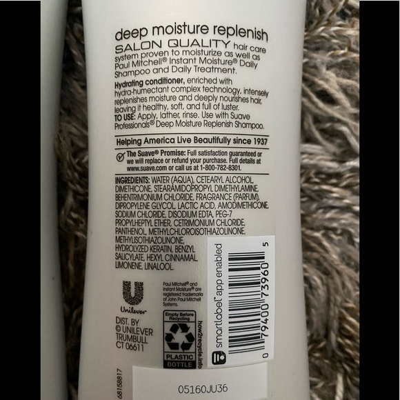 Suave Deep Moisture Replenish Hydrating Conditioner 12.6 fl oz 2 Pack - Picture 3 of 3